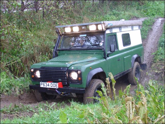 Steve tackling a tough section of the 4x4 course