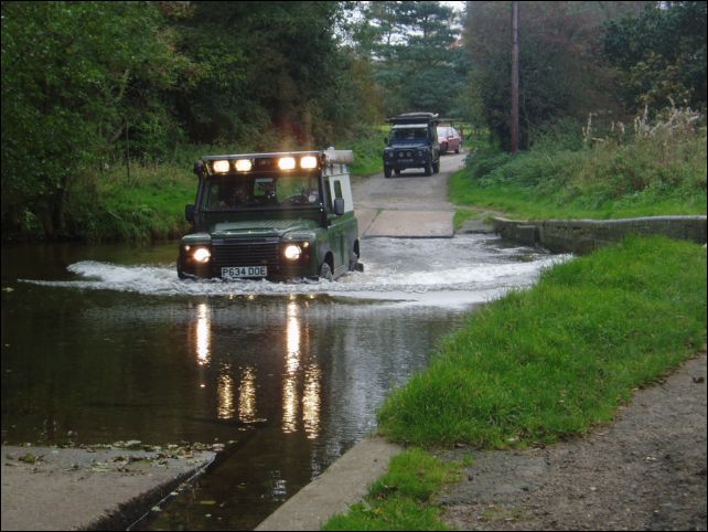 Michelle crossing a ford